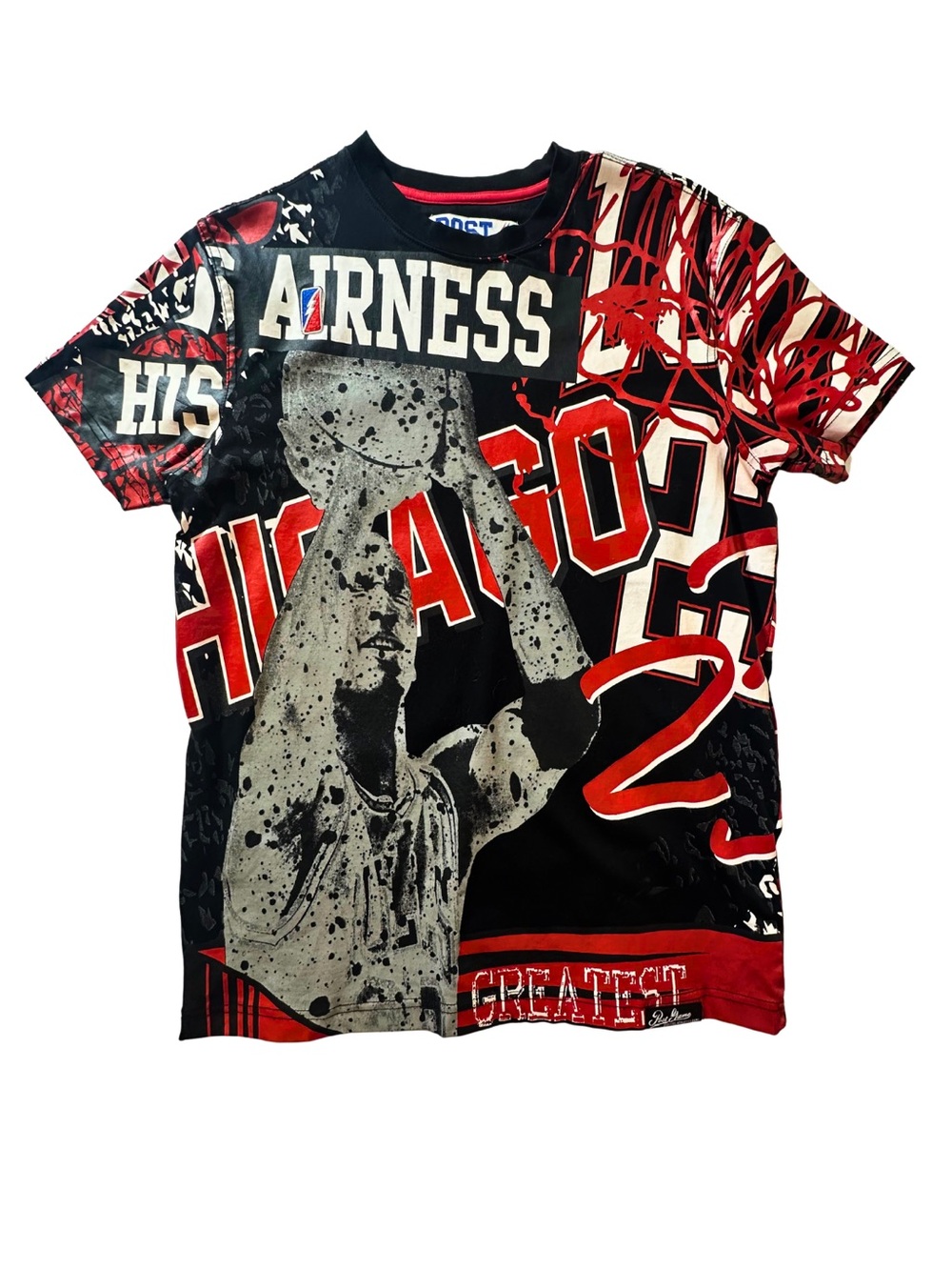 Post Game Michael Jordan His Airness #23 All Over Print T-Shirt Men’s Small
